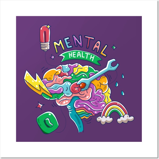 Mental health concept Wall Art by Mako Design 